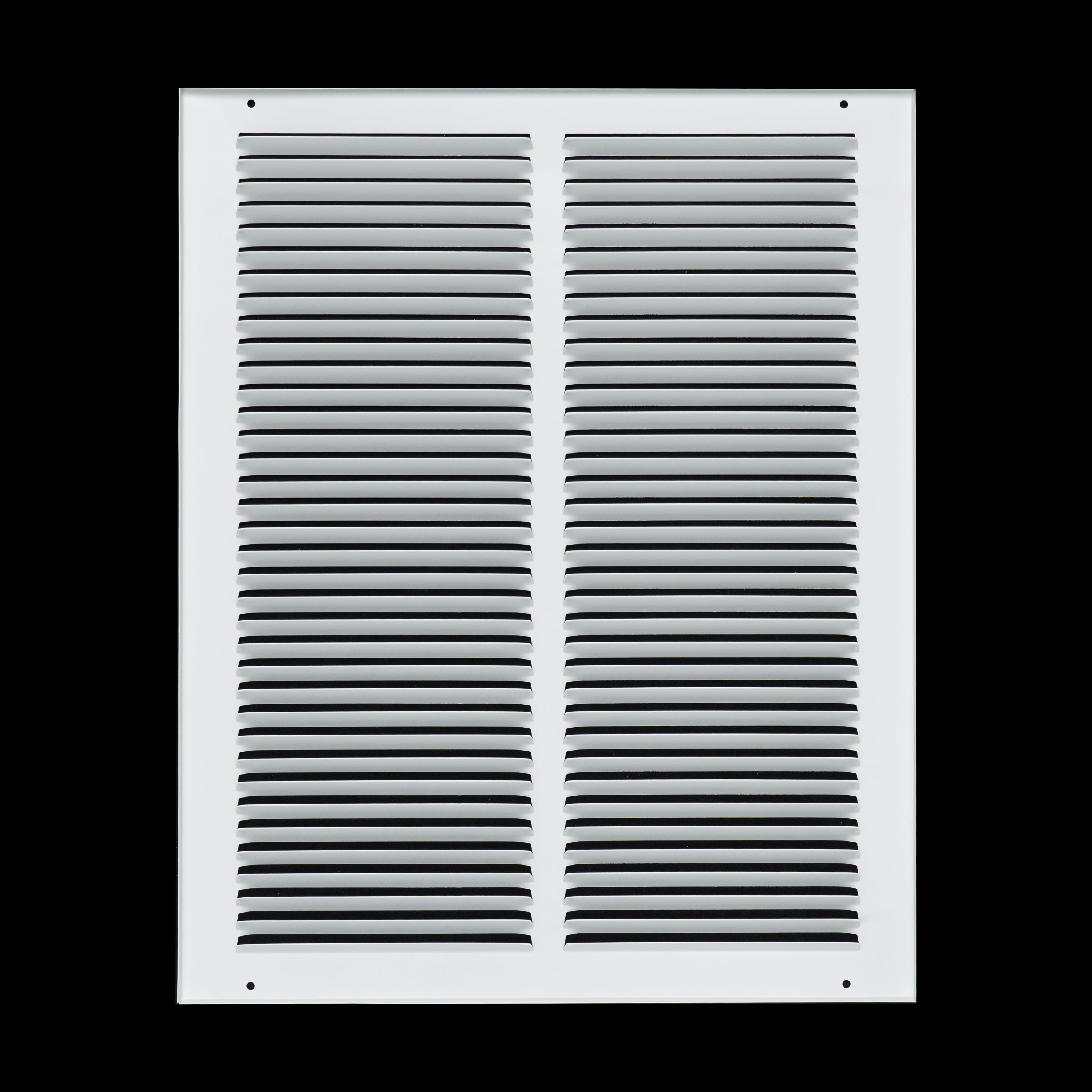 14 x 18-inch White Steel flat stamped return grille, rear view