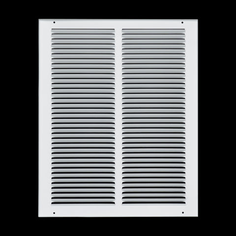 14 x 18-inch White Steel flat stamped return grille, rear view