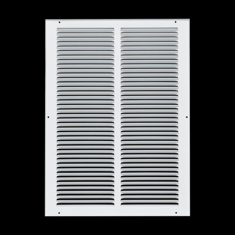 14 x 20-inch White Steel flat stamped return grille, rear view