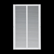 14 x 24-inch White Steel flat stamped return grille, front view