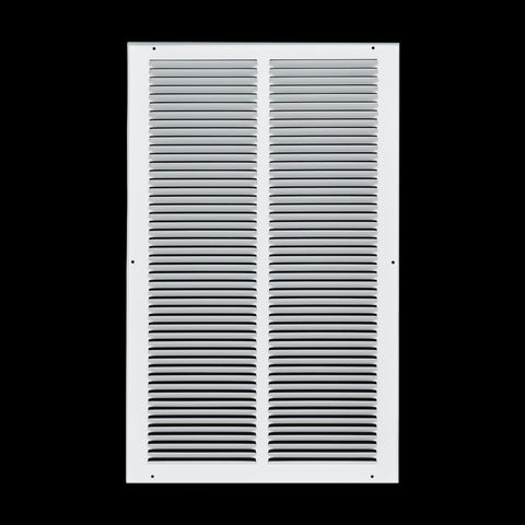 14 x 24-inch White Steel flat stamped return grille, rear view