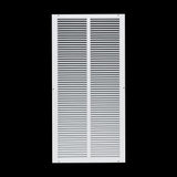14x30 White Steel Return Air Grille, High-Airflow HVAC Cold Air Intake for Wall & Ceiling