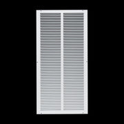 14 x 30-inch White Steel flat stamped return grille, front view