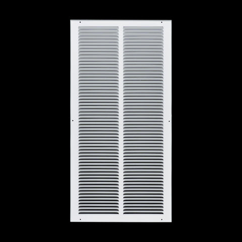 14 x 30-inch White Steel flat stamped return grille, rear view