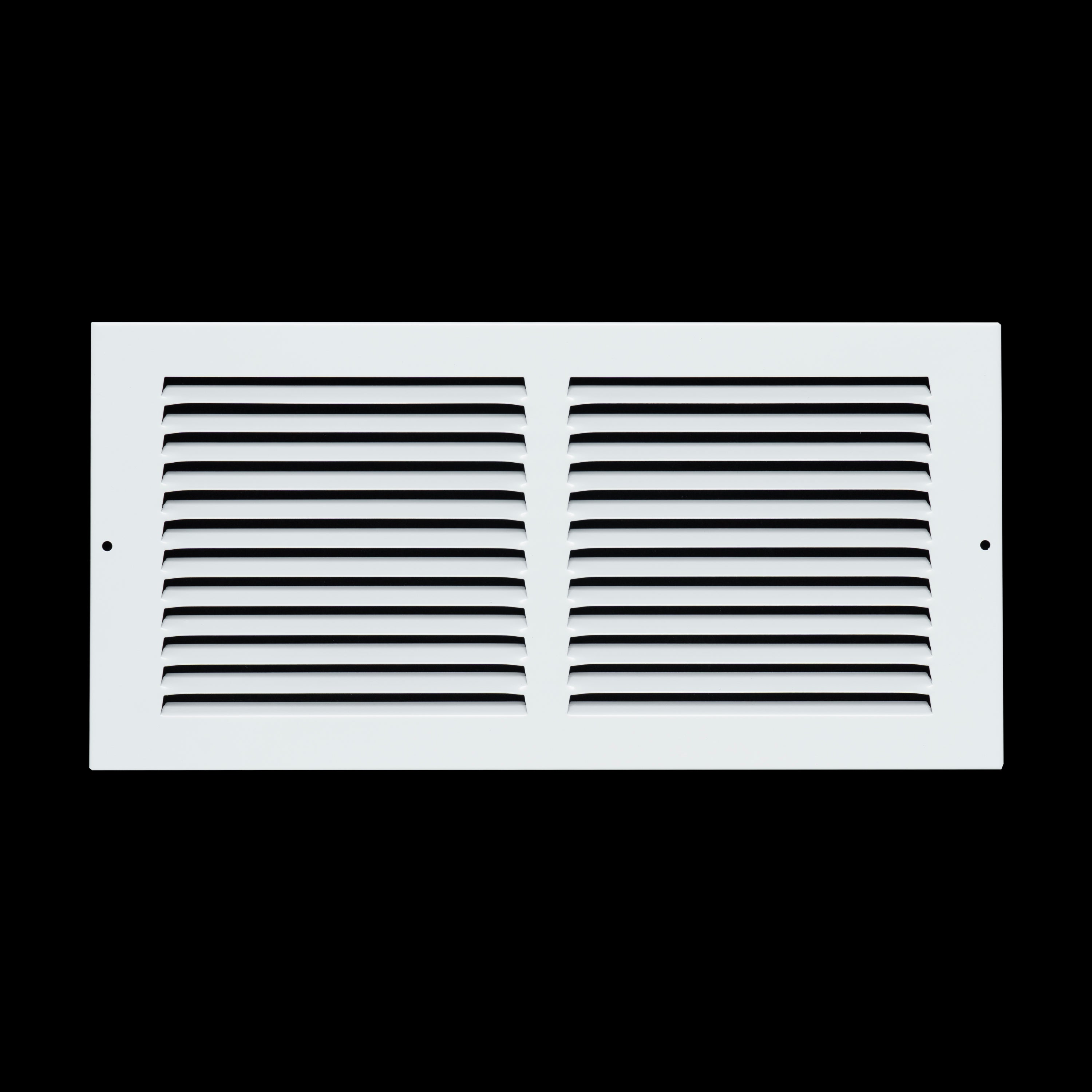 14 x 6-inch White Steel flat stamped return grille, front view