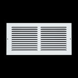 14x6 White Steel Return Air Grille, High-Airflow HVAC Cold Air Intake for Wall & Ceiling