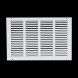 16x10 White Steel Return Air Grille, High-Airflow HVAC Cold Air Intake for Wall & Ceiling
