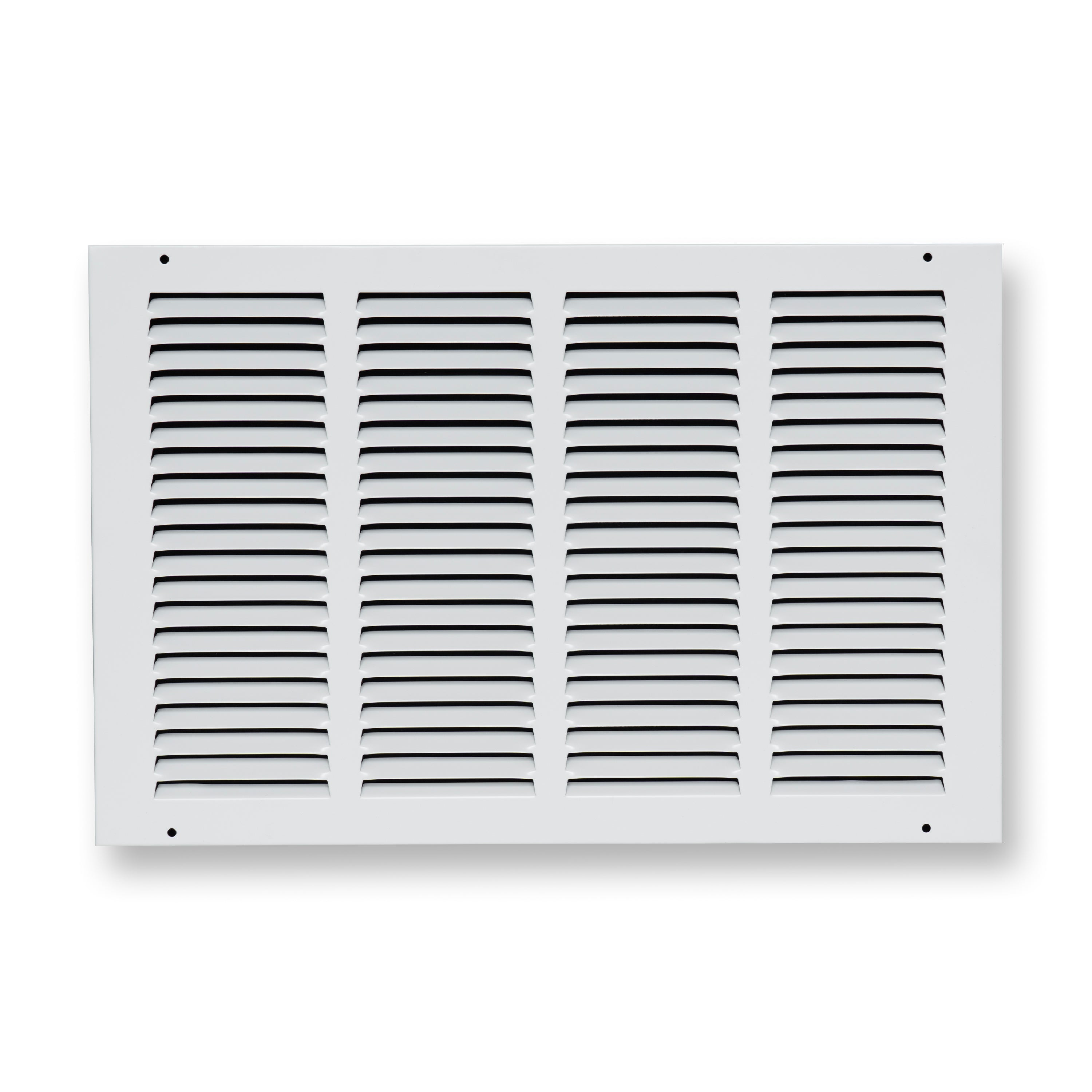16 x 10-inch White Steel flat stamped return grille, front view 2