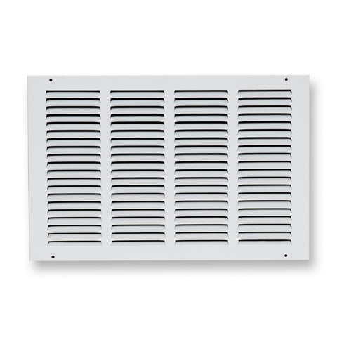 16 x 10-inch White Steel flat stamped return grille, front view 2
