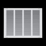 16x12 White Steel Return Air Grille, High-Airflow HVAC Cold Air Intake for Wall & Ceiling
