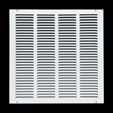 16x16 White Steel Return Air Grille, High-Airflow HVAC Cold Air Intake for Wall & Ceiling