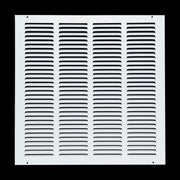 16 x 16-inch White Steel flat stamped return grille, front view