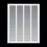 16x20 White Steel Return Air Grille, High-Airflow HVAC Cold Air Intake for Wall & Ceiling