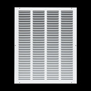 16 x 20-inch White Steel flat stamped return grille, front view