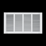16x8 White Steel Return Air Grille, High-Airflow HVAC Cold Air Intake for Wall & Ceiling