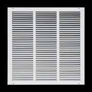 18 x 18-inch White Steel flat stamped return grille, front view