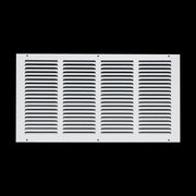 20 x 10-inch White Steel flat stamped return grille, front view