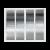 20x16 White Steel Return Air Grille, High-Airflow HVAC Cold Air Intake for Wall & Ceiling