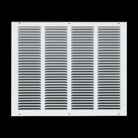 20 x 16-inch White Steel flat stamped return grille, rear view