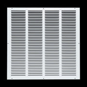 20 x 20-inch White Steel flat stamped return grille, front view