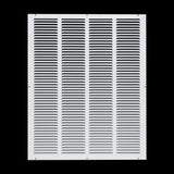 20x25 White Steel Return Air Grille, High-Airflow HVAC Cold Air Intake for Wall & Ceiling