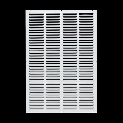 20 x 30-inch White Steel flat stamped return grille, front view