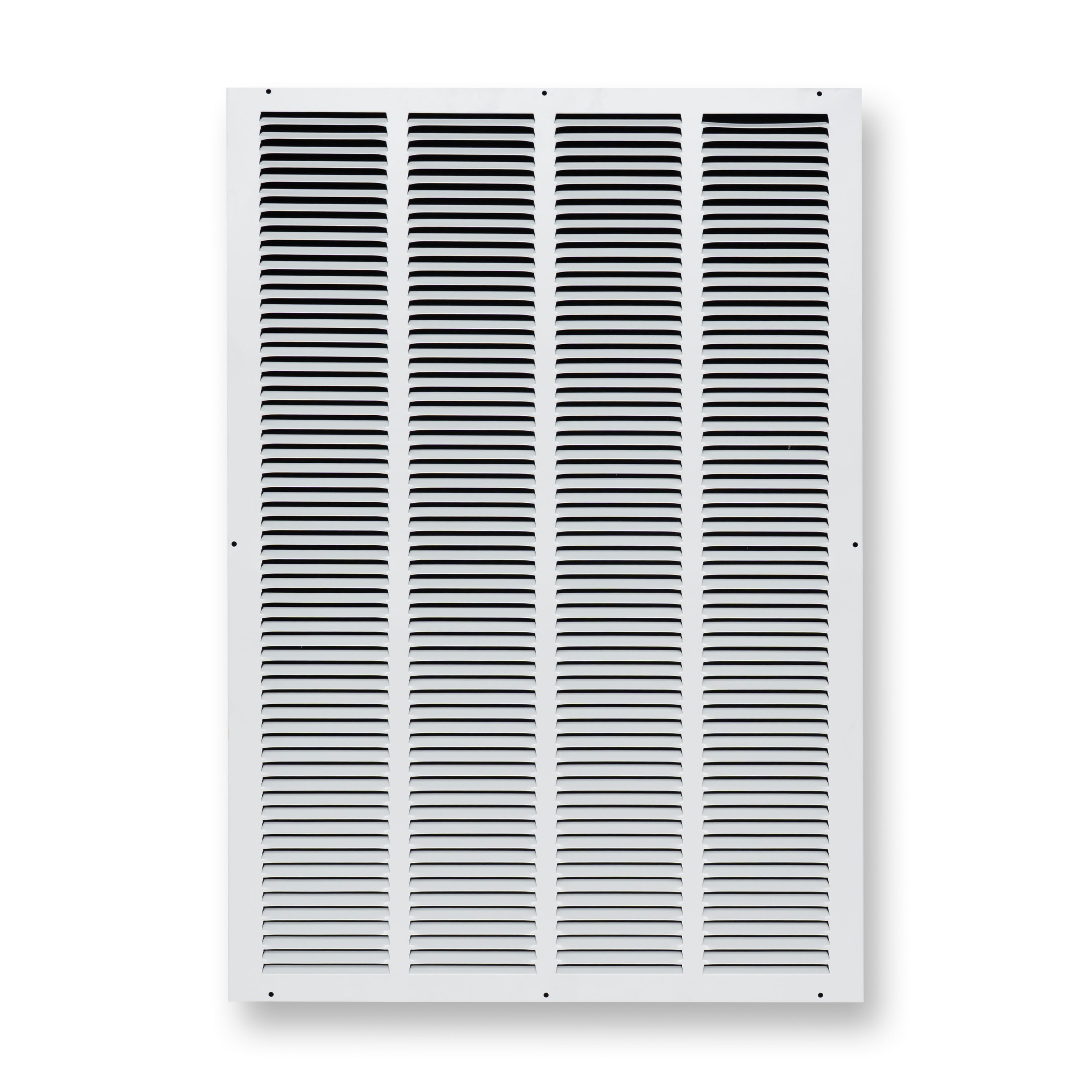 20 x 30-inch White Steel flat stamped return grille, front view 2
