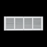 20x6 White Steel Return Air Grille, High-Airflow HVAC Cold Air Intake for Wall & Ceiling