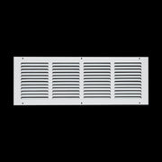 20 x 6-inch White Steel flat stamped return grille, front view