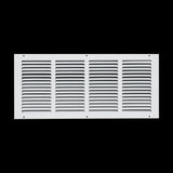 20x8 White Steel Return Air Grille, High-Airflow HVAC Cold Air Intake for Wall & Ceiling