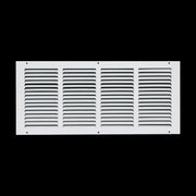 20 x 8-inch White Steel flat stamped return grille, front view