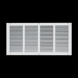 22x10 White Steel Return Air Grille, High-Airflow HVAC Cold Air Intake for Wall & Ceiling