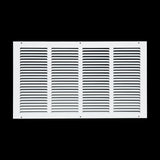 22x12 White Steel Return Air Grille, High-Airflow HVAC Cold Air Intake for Wall & Ceiling