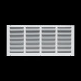 24x10 White Steel Return Air Grille, High-Airflow HVAC Cold Air Intake for Wall & Ceiling