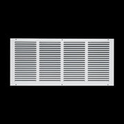 24 x 10-inch White Steel flat stamped return grille, front view
