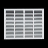 24x18 White Steel Return Air Grille, High-Airflow HVAC Cold Air Intake for Wall & Ceiling
