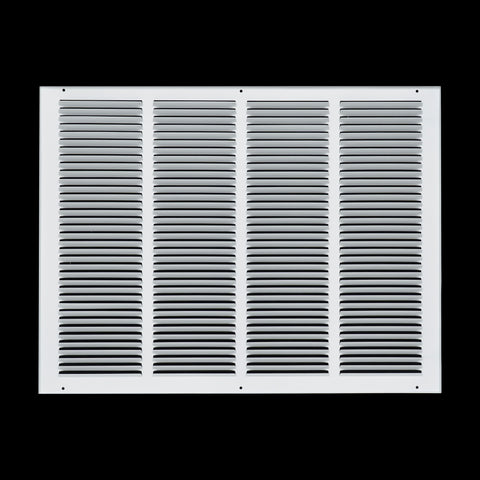 24 x 18-inch White Steel flat stamped return grille, rear view