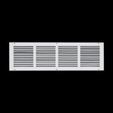 24x6 White Steel Return Air Grille, High-Airflow HVAC Cold Air Intake for Wall & Ceiling