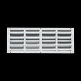 24x8 White Steel Return Air Grille, High-Airflow HVAC Cold Air Intake for Wall & Ceiling