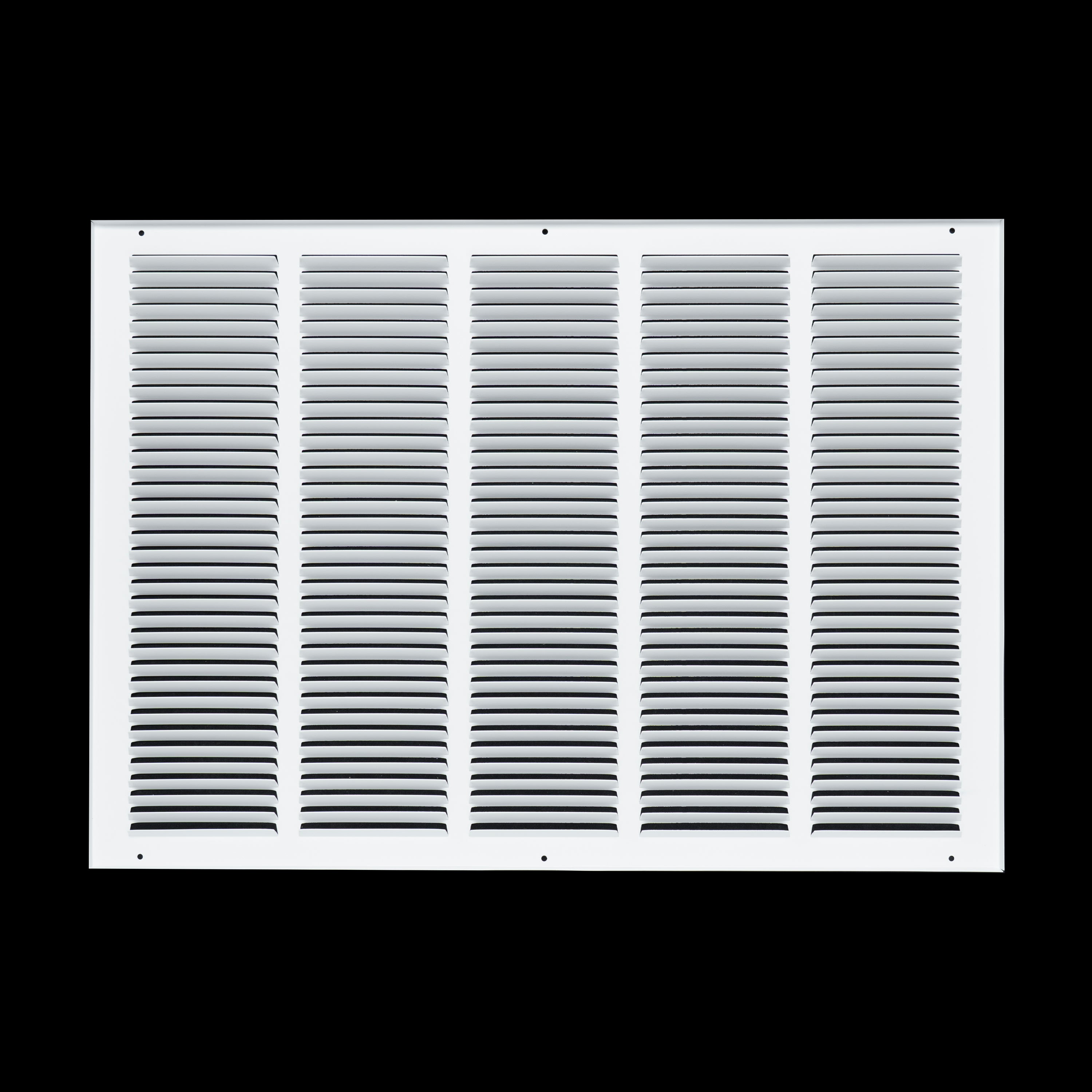26 x 18-inch White Steel flat stamped return grille, rear view
