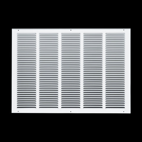 26 x 18-inch White Steel flat stamped return grille, rear view