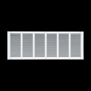 30 x 10-inch White Steel flat stamped return grille, front view