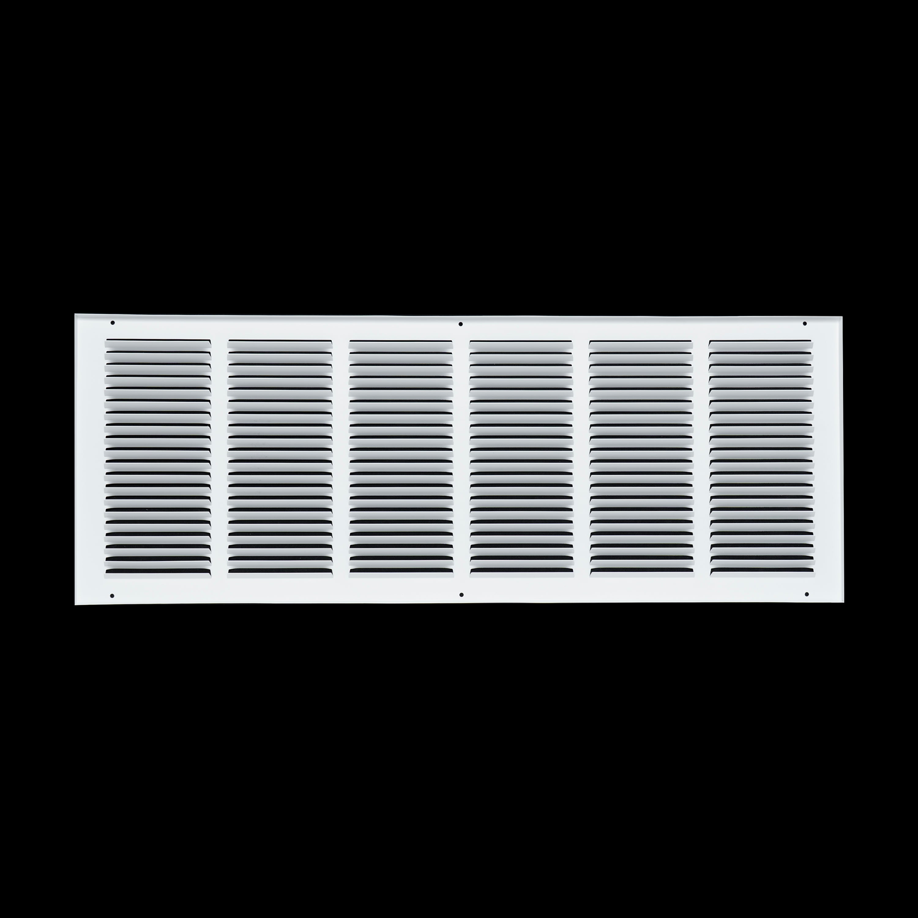 30 x 10-inch White Steel flat stamped return grille, rear view