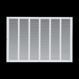 30x20 White Steel Return Air Grille, High-Airflow HVAC Cold Air Intake for Wall & Ceiling
