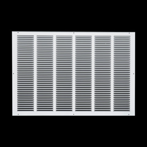 30 x 20-inch White Steel flat stamped return grille, rear view