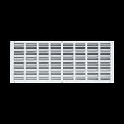 32 x 12-inch White Steel flat stamped return grille, front view