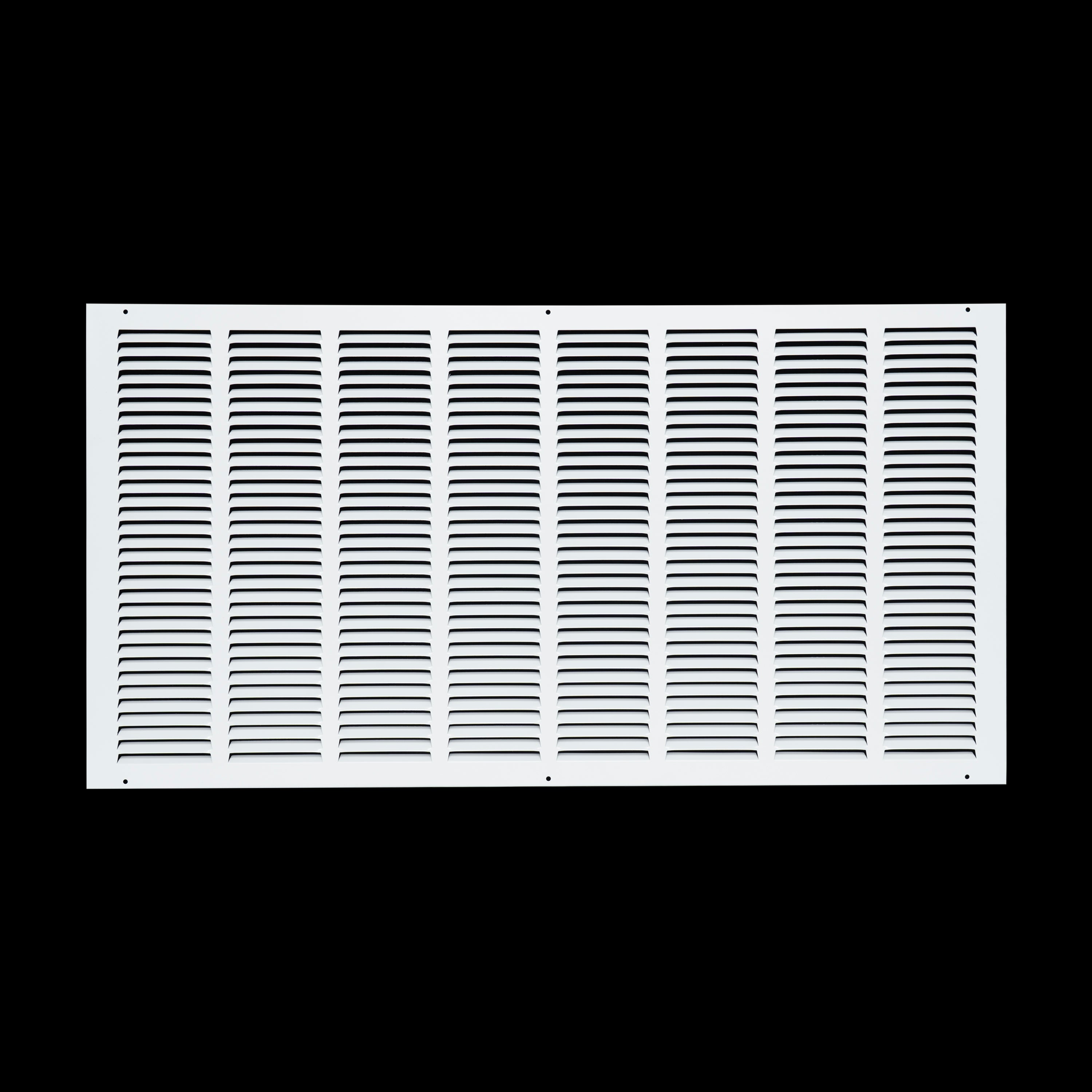 32 x 16-inch White Steel flat stamped return grille, front view