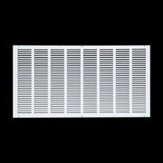 32 x 16-inch White Steel flat stamped return grille, front view