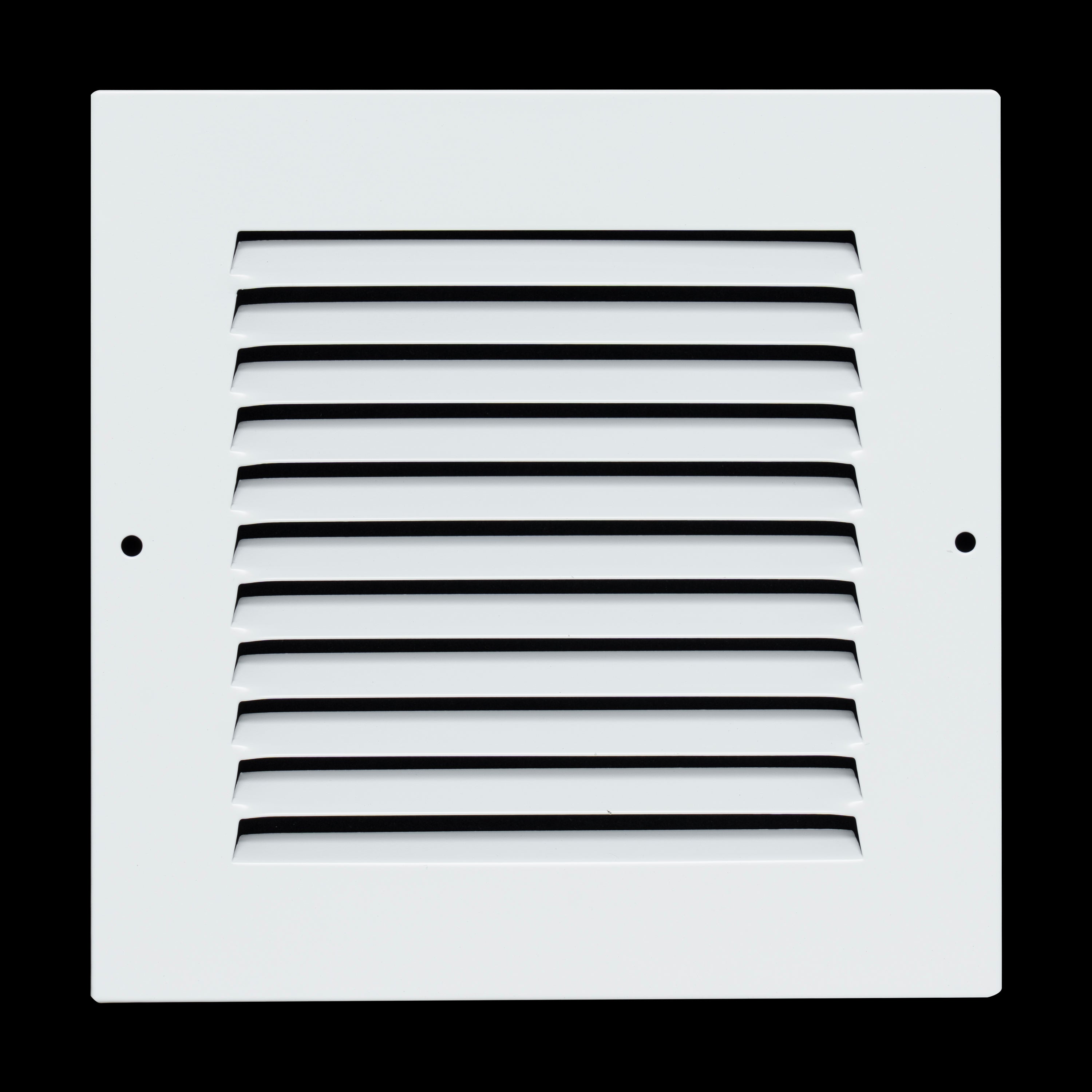6 x 6-inch White Steel flat stamped return grille, front view