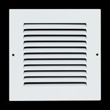 6x6 White Steel Return Air Grille, High-Airflow HVAC Cold Air Intake for Wall & Ceiling